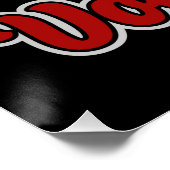 Volleyball ADNAME Spike Ball Attack Team Sport Poster (Ecke)