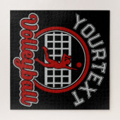 Volleyball ADNAME Spike Ball Attack Team Sport Puzzle (Horizontal)