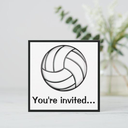 Volleyball-After-Game-Party Einladung (Stehend Vorderseite)