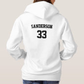 Volleyball ähnelt mit Spielername und Spielernumme Hoodie (Rückseite)