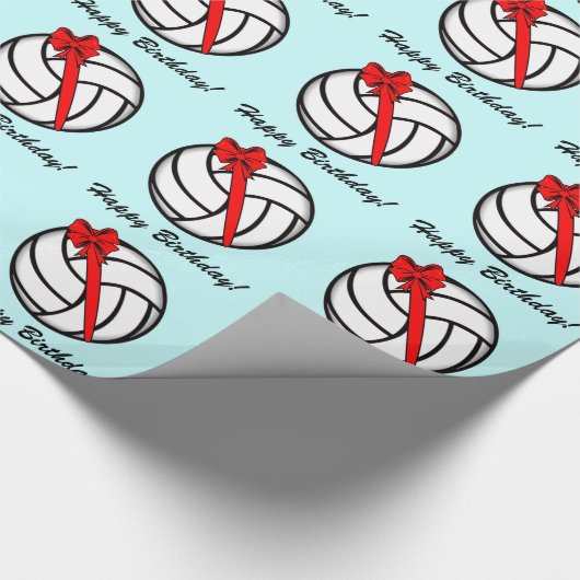 Volleyball-alles Gute zum Geburtstag Geschenkpapier (Ecke)