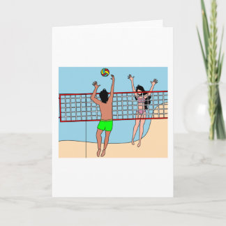 Volleyball am Strand Karte