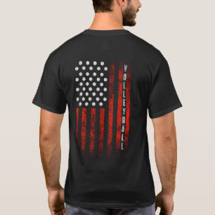 VOLLEYBALL-AMERIKANISCHE FLAGGEN-T - SHIRT