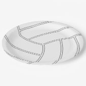 Volleyball Anpassbare Papier-Party-Teller Pappteller (Schrägansicht)