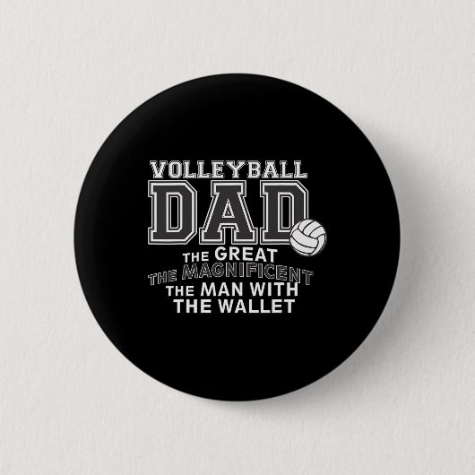 Volleyball Apparel - Volleyball-Vater Button (Vorderseite)