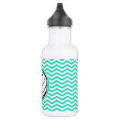 Volleyball; Aqua Green Zickzack Edelstahlflasche (Rechts)