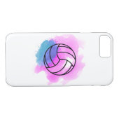 Volleyball-Aquarell Case-Mate iPhone Hülle (Rückseite (Horizontal))