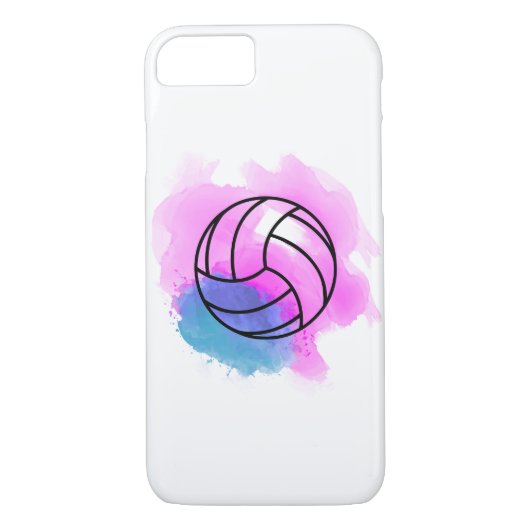 Volleyball-Aquarell Case-Mate iPhone Hülle (Rückseite)
