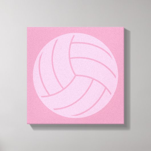Volleyball Art Pink oder CUSTOM FARBE Leinwanddruck (Vorderseite)