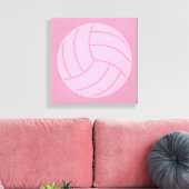 Volleyball Art Pink oder CUSTOM FARBE Leinwanddruck (Insitu (Wohnzimmer))