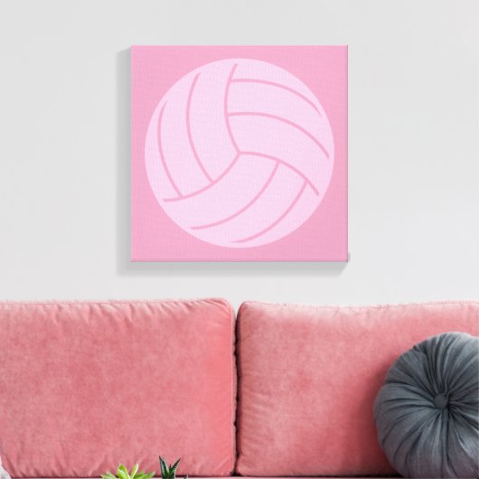 Volleyball Art Pink oder CUSTOM FARBE Leinwanddruck (Insitu (Wohnzimmer))