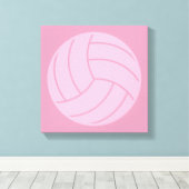Volleyball Art Pink oder CUSTOM FARBE Leinwanddruck (Insitu (Holzboden))