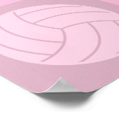 Volleyball Art Pink oder CUSTOM FARBE Poster (Ecke)