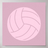Volleyball Art Pink oder CUSTOM FARBE Poster (Vorne)