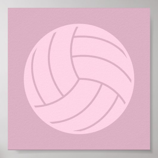 Volleyball Art Pink oder CUSTOM FARBE Poster (Vorne)