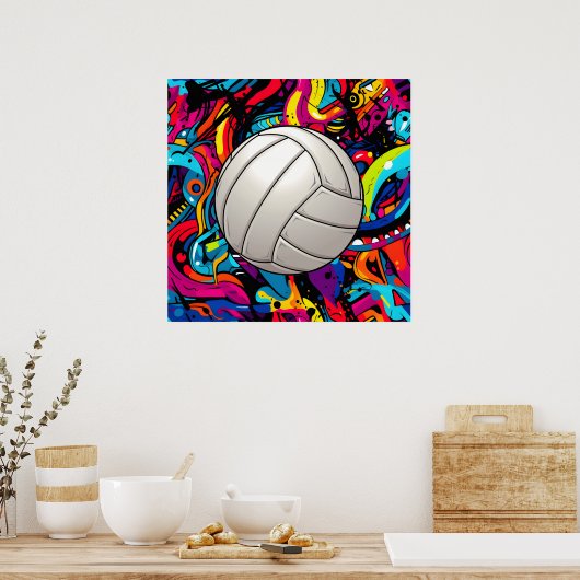 Volleyball Art Poster (Küche)