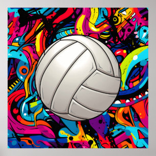 Volleyball Art Poster