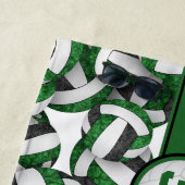 Volleyball-Athleten grün schwarze Mannschaft Farbe Strandtuch (Beispiel)