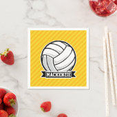 Volleyball auf Gelben Streifen Serviette (Beispiel)