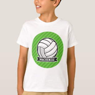 Volleyball auf grünen Streifen T-Shirt