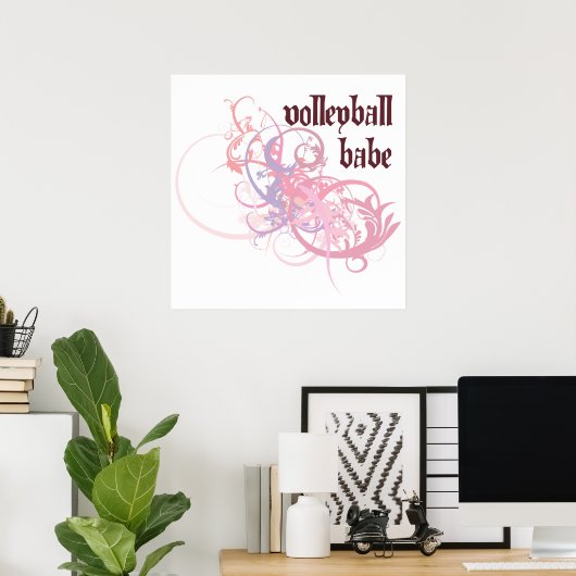 Volleyball Babe Poster (Heimbüro)