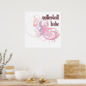 Volleyball Babe Poster (Küche)