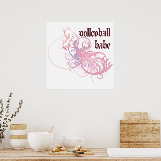 Volleyball Babe Poster (Küche)