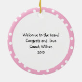 Volleyball-Baby-1. Weihnachten mit Namen Keramikornament (Hinten)