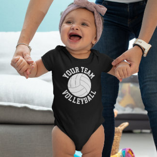Volleyball Baby Team Name, Spielername und Nummer Strampler