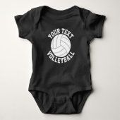 Volleyball Baby Team, Spielername und Jersey Numme Baby Strampler (Vorderseite)