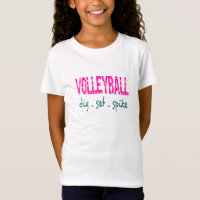 Volleyball Bagger Set Schlag Unisex-Kinder-T-Shirt