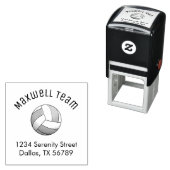 Volleyball-Ball-Arch-Adresse Permastempel (Beispiel)