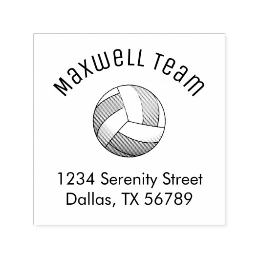 Volleyball-Ball-Arch-Adresse Permastempel (Design)