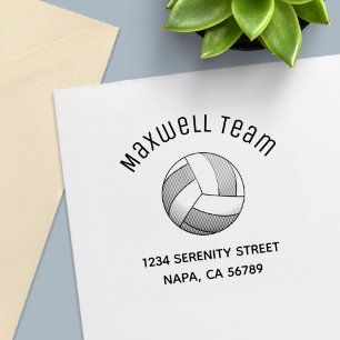 Volleyball Ball Arch Familienadresse Permastempel