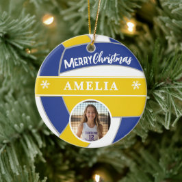 Volleyball Ball Benutzerdefinierter Name Frohe Wei Keramik Ornament