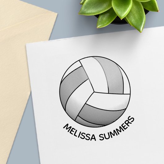 Volleyball Ball Custom Name Permastempel