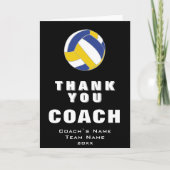 Volleyball Ball Danke, Coach Card Dankeskarte (Vorderseite)