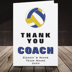 Volleyball Ball Danke, Coach Card Dankeskarte