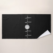 Volleyball Ball Heartbeat Badehandtuch (Badehandtuch)