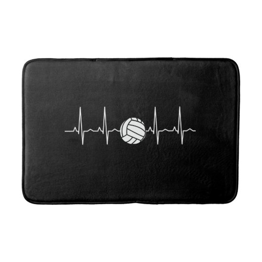 Volleyball Ball Heartbeat Badematte (Vorderseite)
