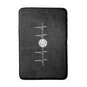 Volleyball Ball Heartbeat Badematte (Vorderseite Vertikal)