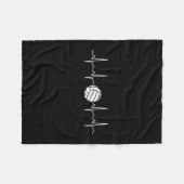 Volleyball Ball Heartbeat Fleecedecke (Vorderseite (Horizontal))