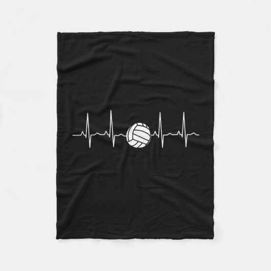 Volleyball Ball Heartbeat Fleecedecke (Vorderseite)