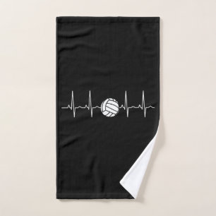 Volleyball Ball Heartbeat Handtuch