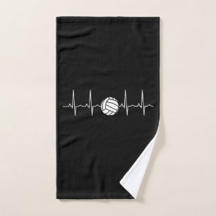 Volleyball Ball Heartbeat Handtuch