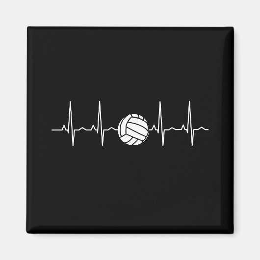 Volleyball Ball Heartbeat Magnet (Vorne)