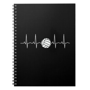 Volleyball Ball Heartbeat Notizblock