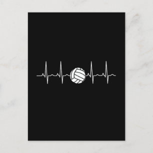 Volleyball Ball Heartbeat Postkarte