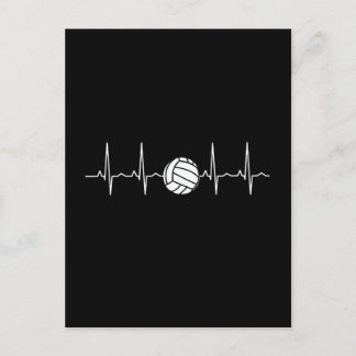 Volleyball Ball Heartbeat Postkarte