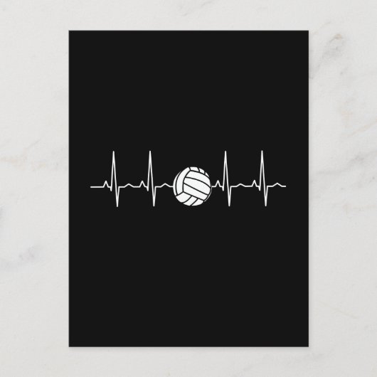 Volleyball Ball Heartbeat Postkarte (Vorderseite)